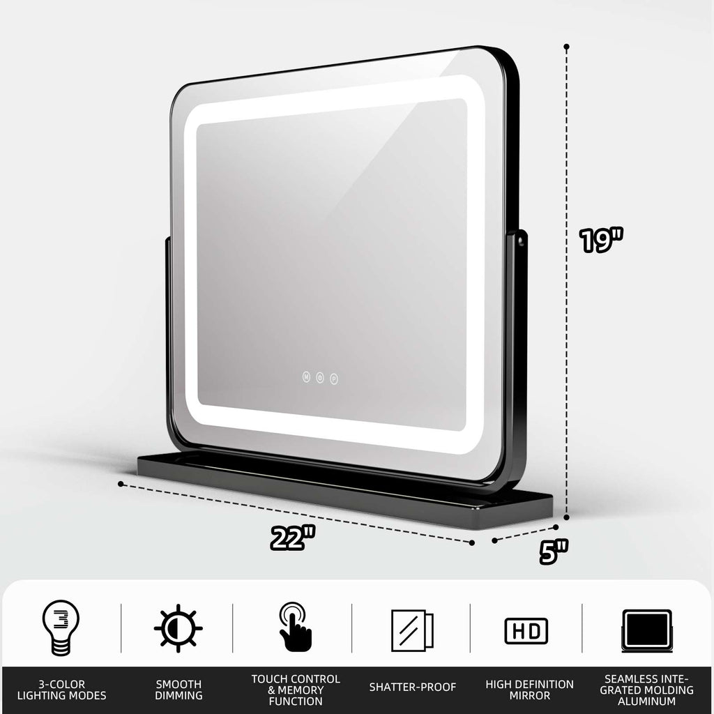 lighted mirror and innovative features