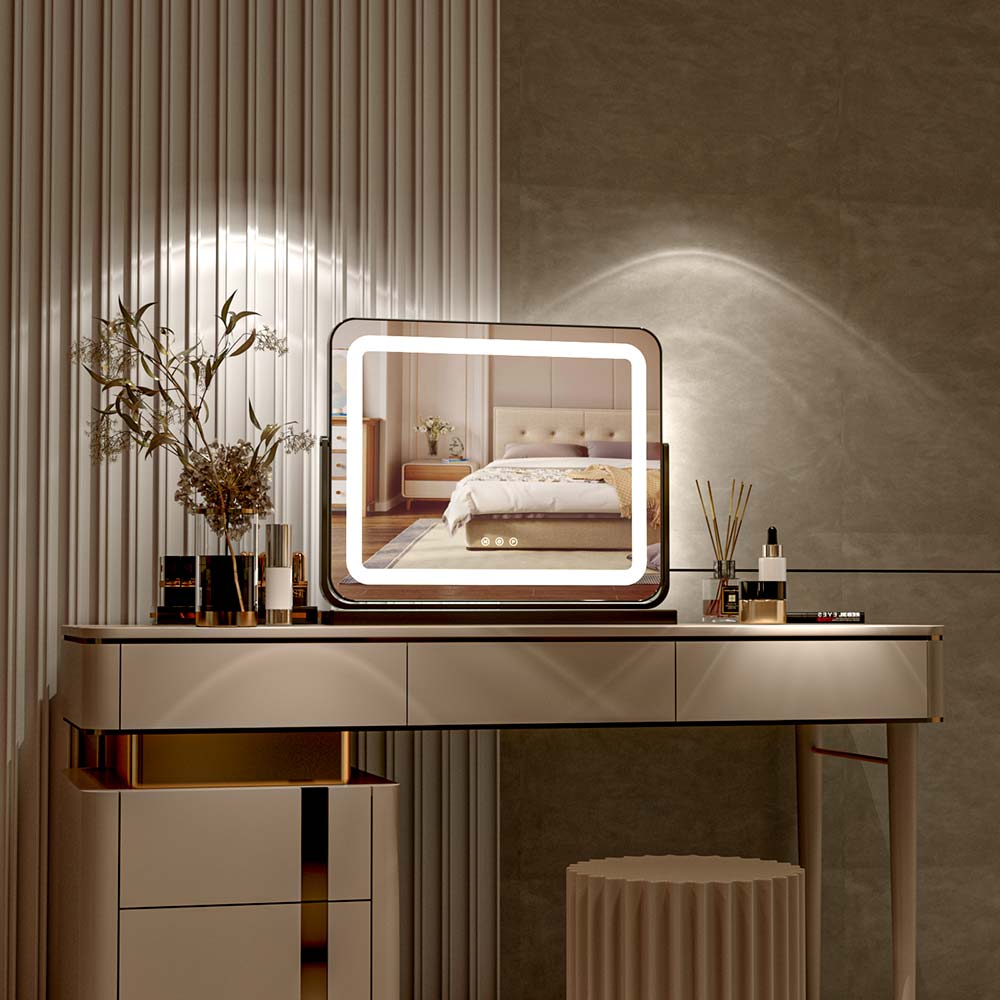 luxury lighted vanity mirror